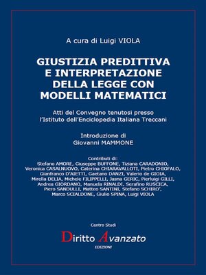 cover image of Giustizia predittiva e interpretazione della legge con modelli matematici
